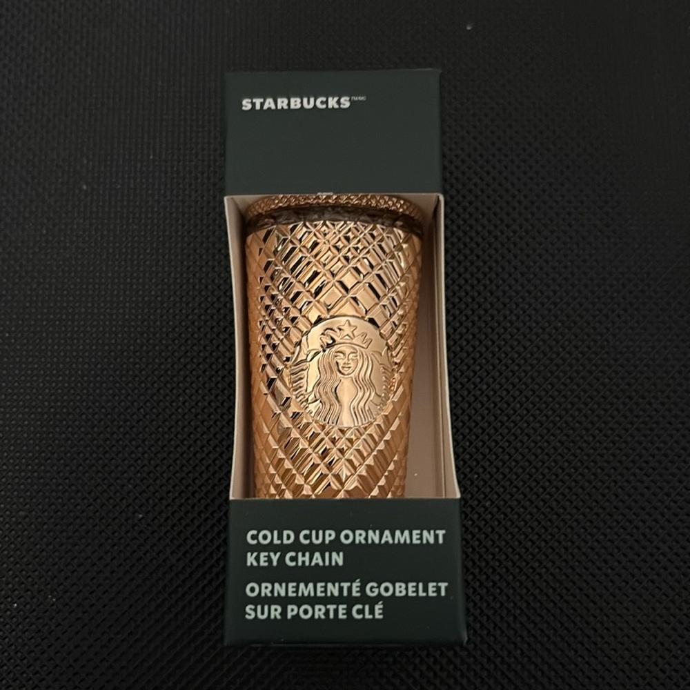 NEW Starbucks rose gold tumble ornament / keychain